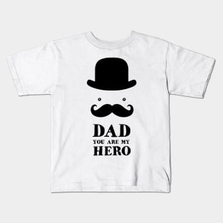 Dad Hero Hat Kids T-Shirt